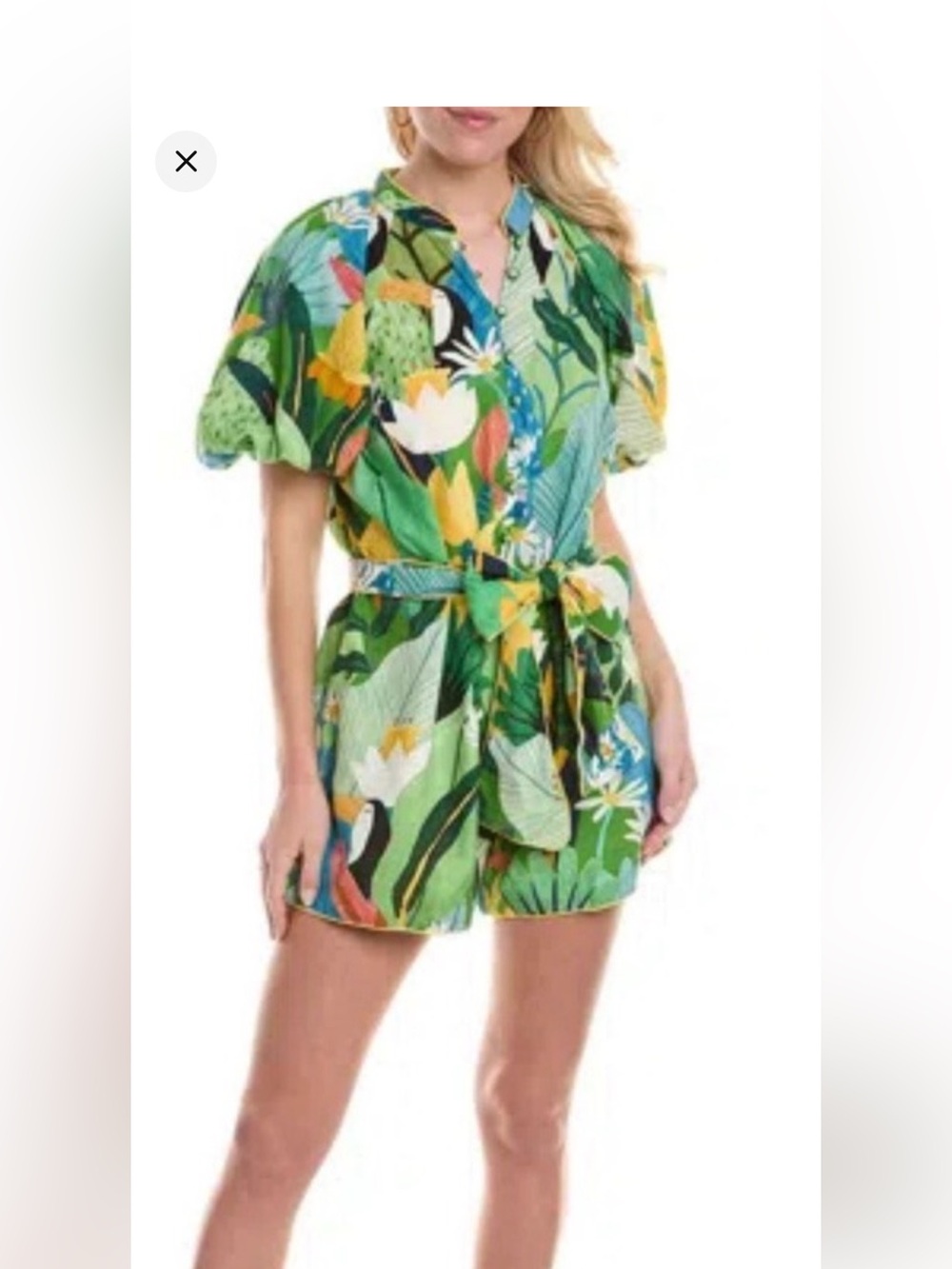 FARM Rio puff sleeve romper - Picture 10 of 10
